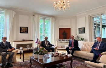 Ambassador Mridul Kumar received  US Ambassador H.E. Scott C. Miller on 08 May 2024.